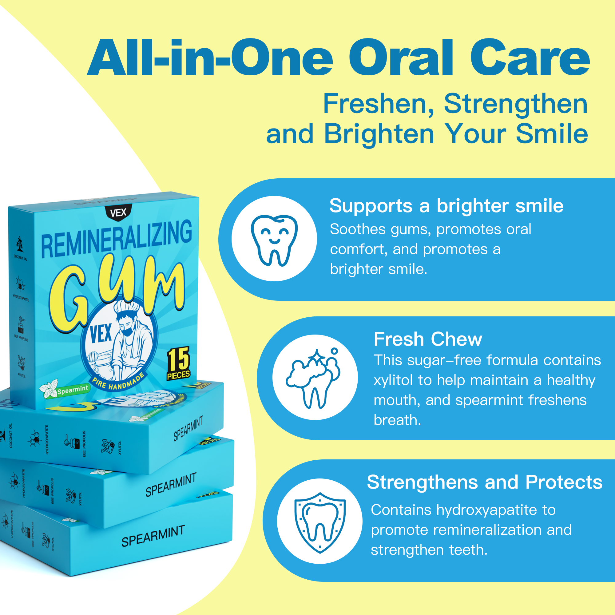 VEX™ - Remineralizing Gum - Teeth Whitening